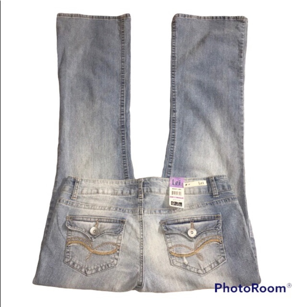 Lei Ashley Jeans Bootcut Low Rise Vintage Light Blue Color Size 11R NEW WITH TAG